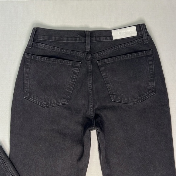 RE/DONE SKINNY BOOT BLACK RAW HEM JEANS 26 - Picture 5 of 16